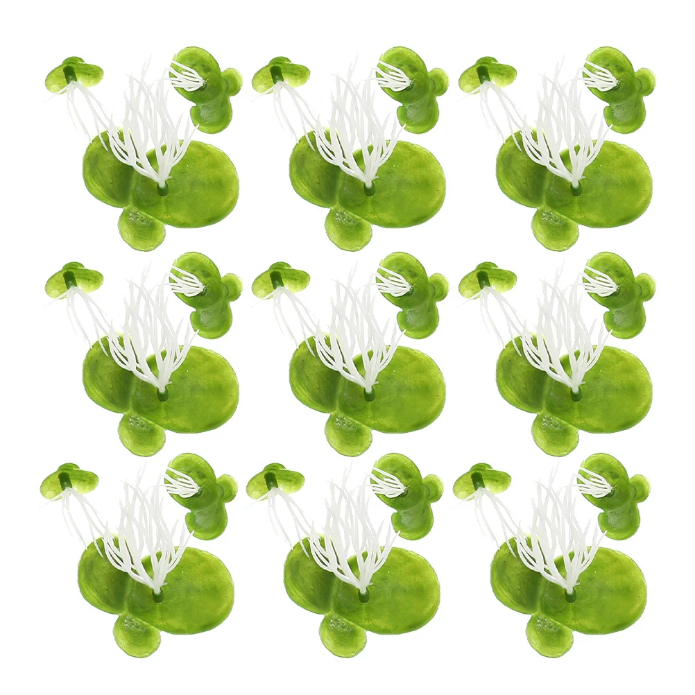 

90pcs Artificial Duckweed Floating Plant Decor For Aquarium Fish Tank Landscape Simulation Leaves Pond Ornament