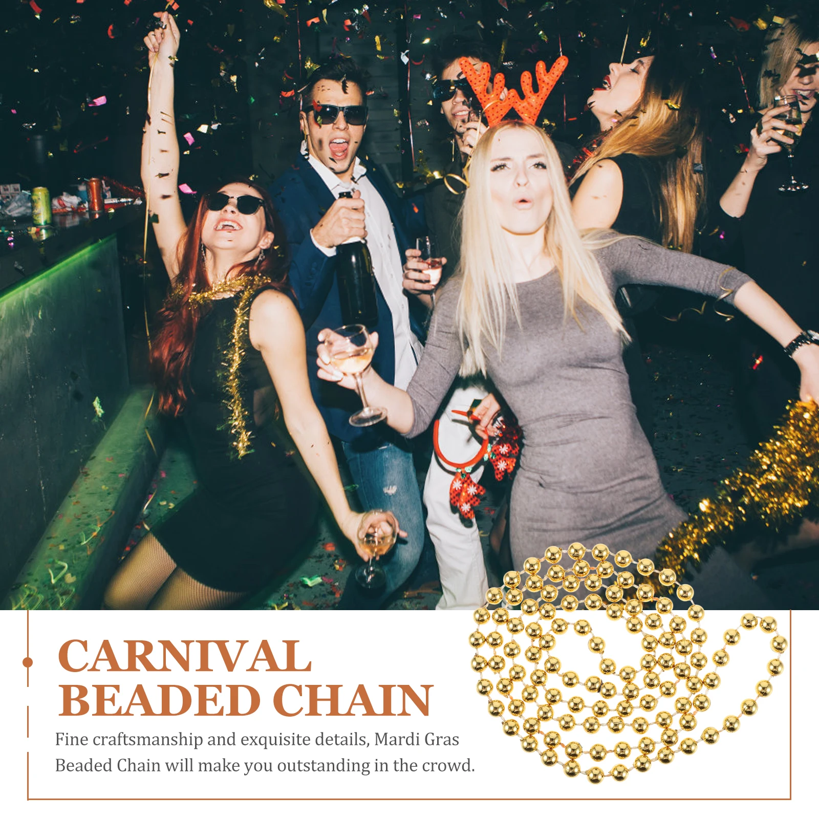 

5 Pcs Necklace Bead Chain Pendant Carnival Necklaces Festival Beaded Beads Giant