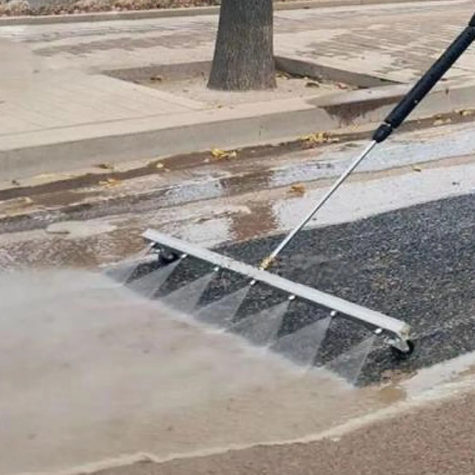 

39.37inch Pressure Washer Cleaner Stainless Steel 1/4inch Quick Connector Pressure Washer Water Broom for Household Business