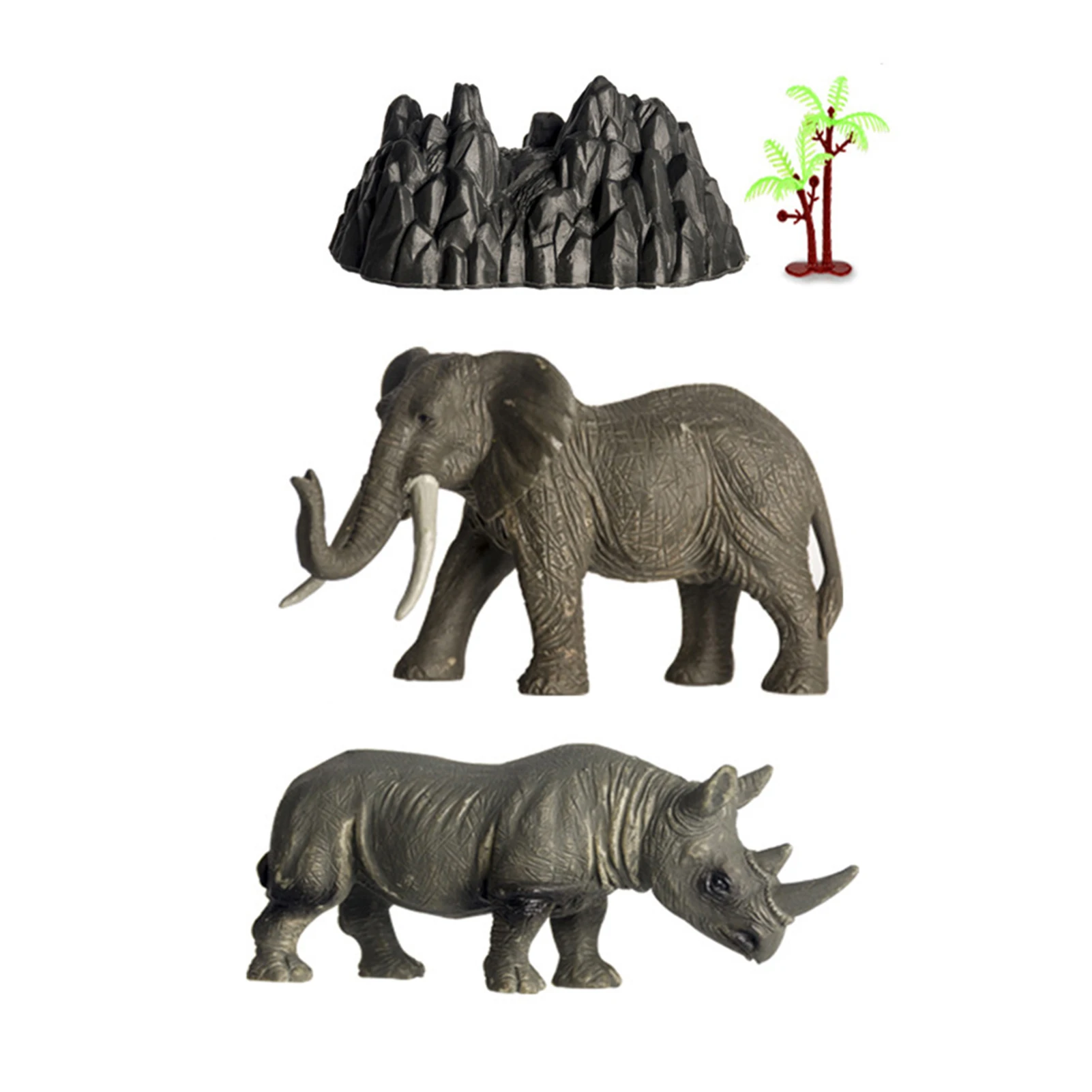 مجموعة ألعاب حيوانات محاكاة صلبة هدية تزيين نماذج حيوانات صغيرة للأطفال