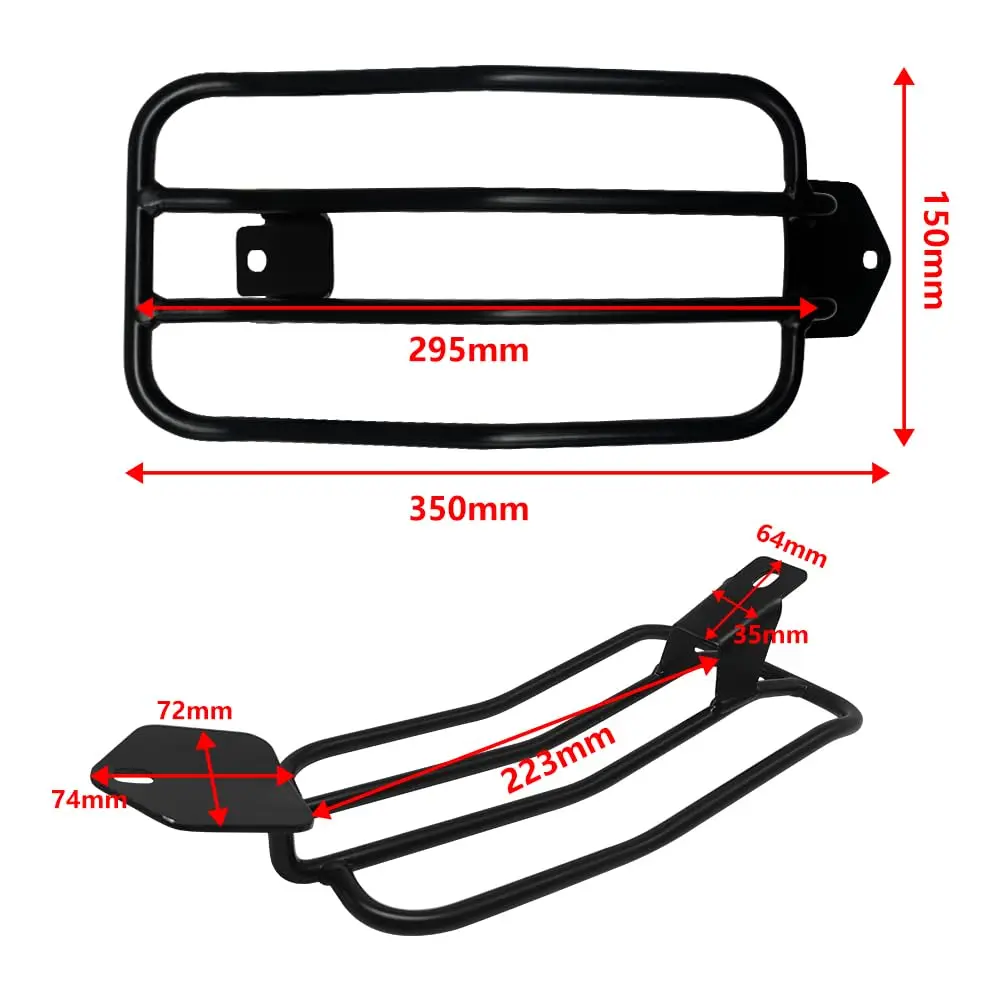 دراجة نارية لمعان أسود الثقيلة رف أمتعة خلفي قوس دعم الرف لهوندا المتمردين 1100 CMX1100 2021-2023 DCT ABS 2022