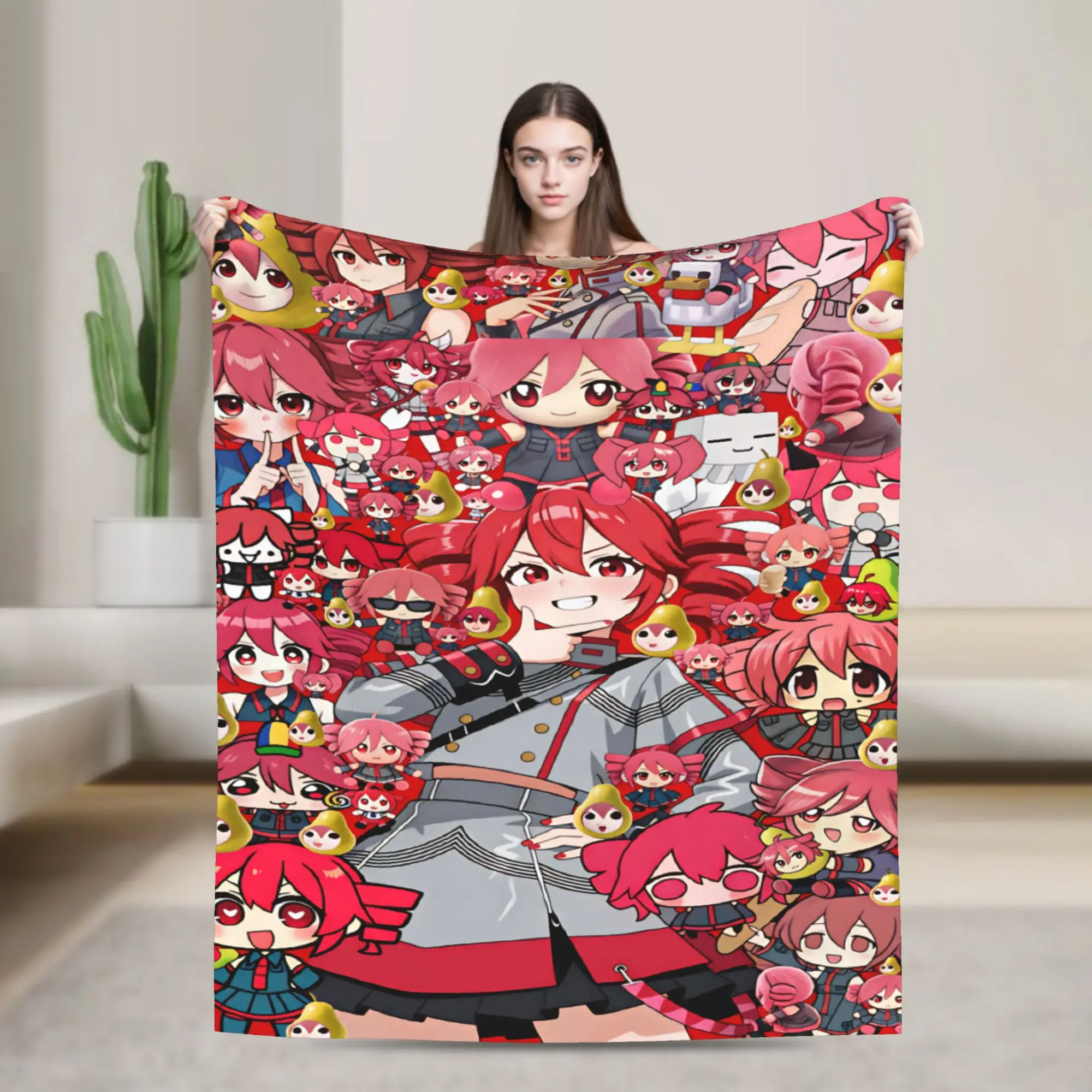 Teto Kasane Blankets  Travel Flannel Throw Blanket For Outdoor Super Warm Custom DIY Quality Bedspread Gift Idea