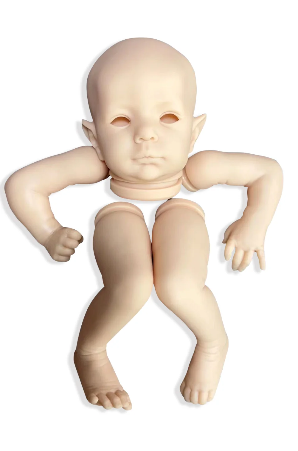 20inches Bebe Reborn Doll Kit ELF-FEE Unfinished Unpainted Fair Elf Blank Doll Parts with Cloth body Handmade Doll Kit Reborn