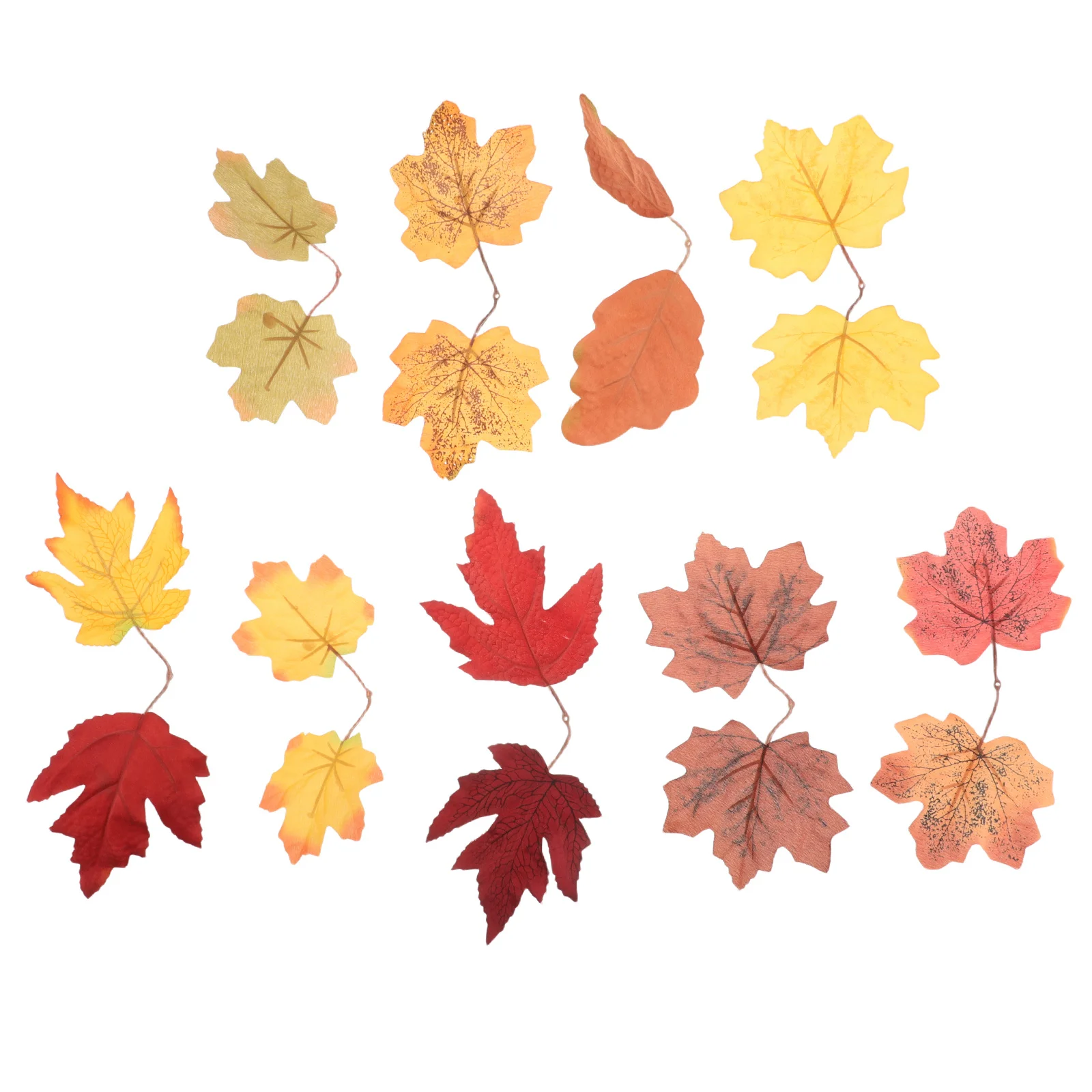 

90Pcs Artificial Maple Leaves Realistic Faux Fall Leaves Autumn Decor DIY Crafts Thanksgiving Wedding Party Decoration