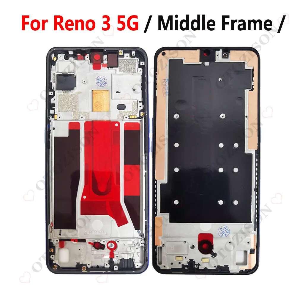 Reno Middle Frame For OPPO Reno2 Z Middle Frame Reno3 Pro Housing Cover Reno 2Z 3pro frame Replacement PCKM70 CPH1945 CPH1951