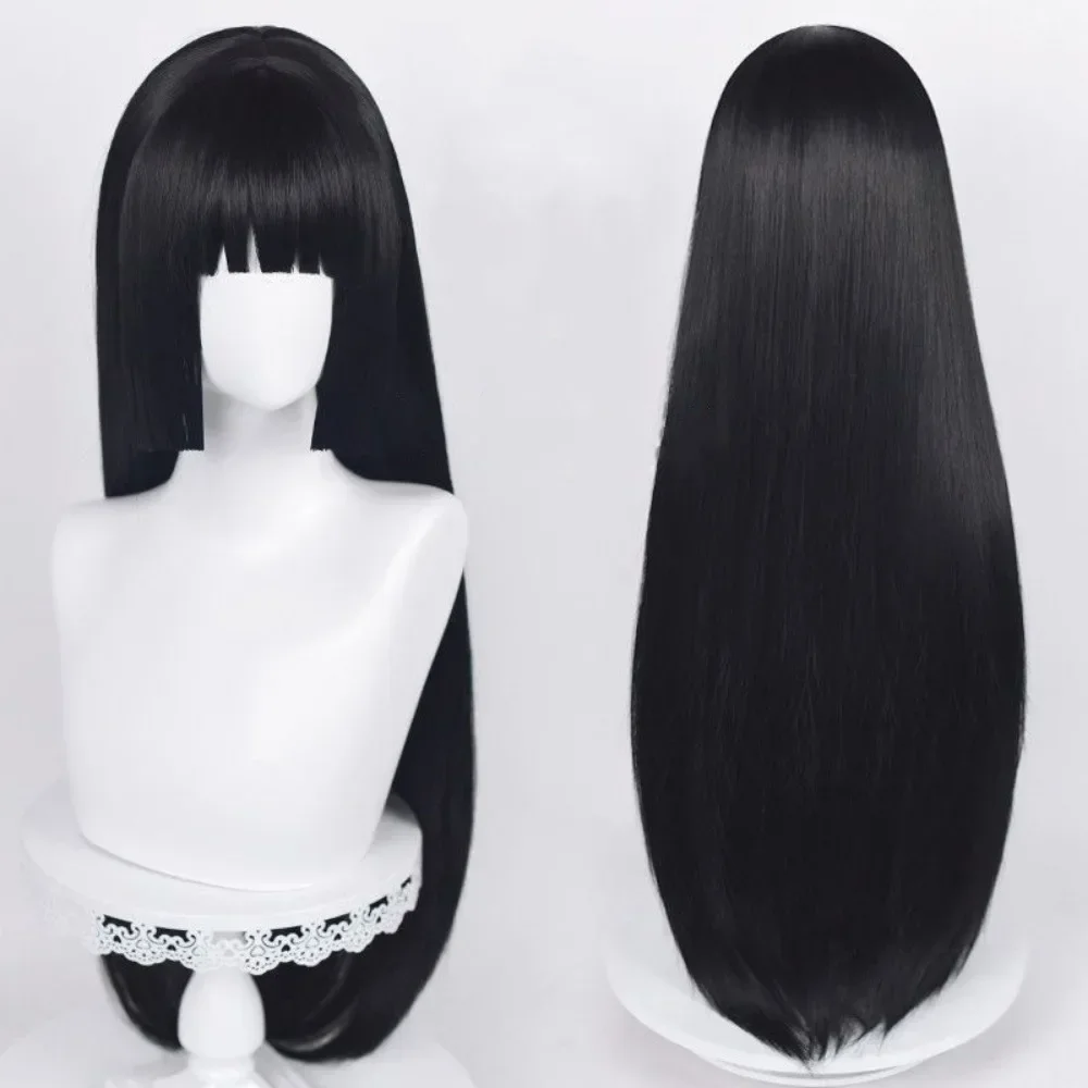 Cheating Allowed Coser Yumeko Jabami Anime Cosplay Wig Synthetic Black Long Straight Wig 26 Inch Anime Comic Con Cute Girl Wig