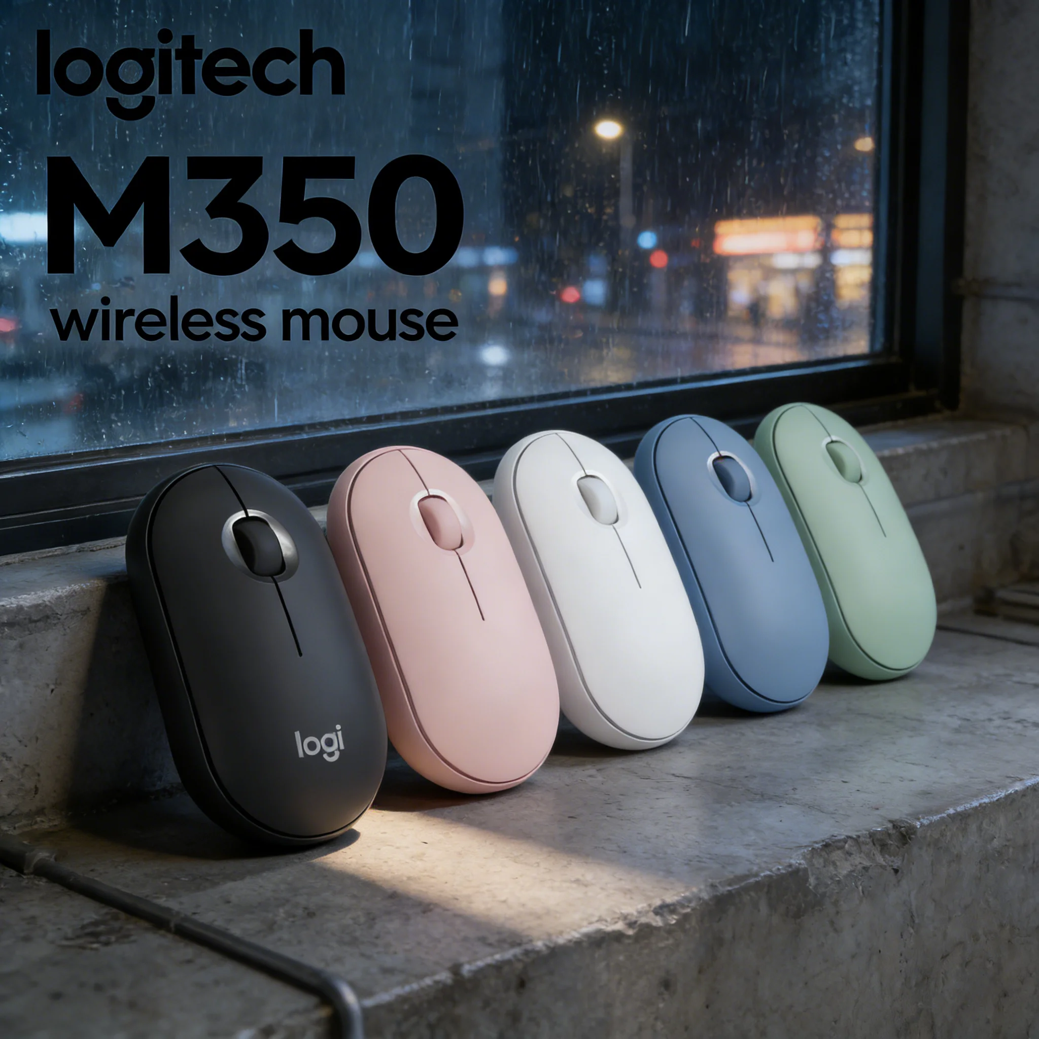

M350 POP Wireless Bluetooth Mouse Silent Click 1000 DPI Long Battery Life Cute Office Mouse Design for Women
