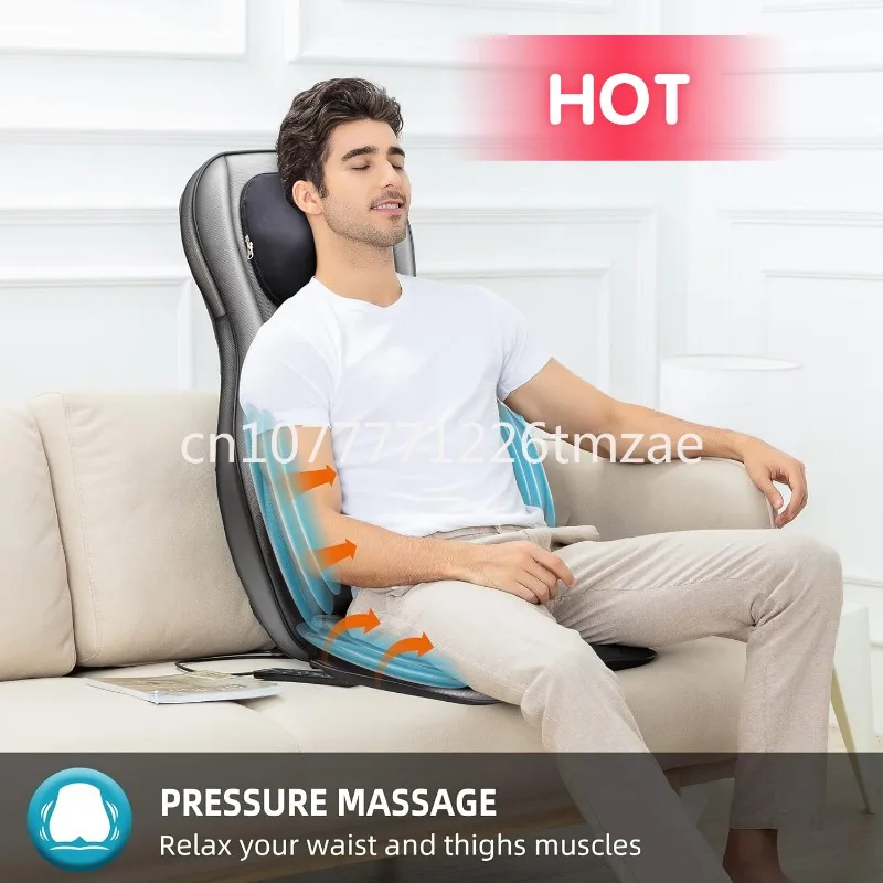 Neck Back Massager with Heating and Compression Function Deep Tissue Kneading Massage Chair