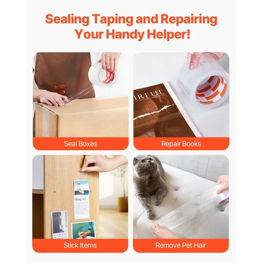 100/150 متر شريط لاصق شفاف عالي اللزوجة التصاق قوي مقاوم للتمزق شريط تغليف شفاف شريط تعبئة شفاف