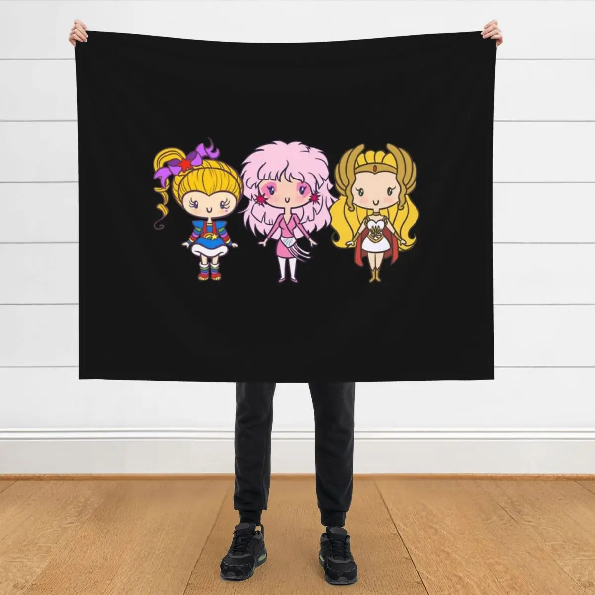 

Lil' CutiEs- Eighties Ladies Throw Blanket Flannel Fabric Hairys Sleeping Bag Flannel Blankets