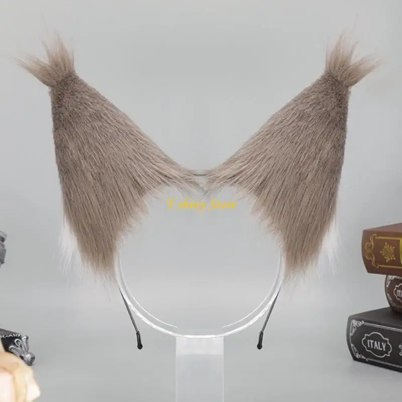 

N58F Plush Husk Character Ear Headpiece For Stage Performances Christmas Party Props