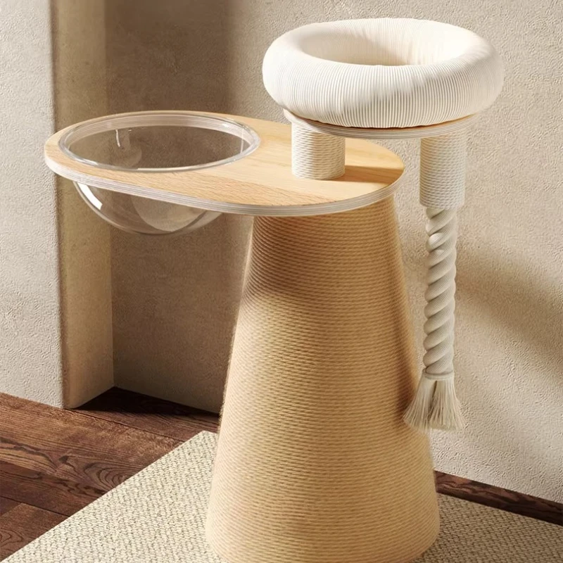 

Sisal Cat Scratching Column Small Apartment Does Not Occupy The Cat's Nest Space Capsule Vertical Cat Scratching Board Small