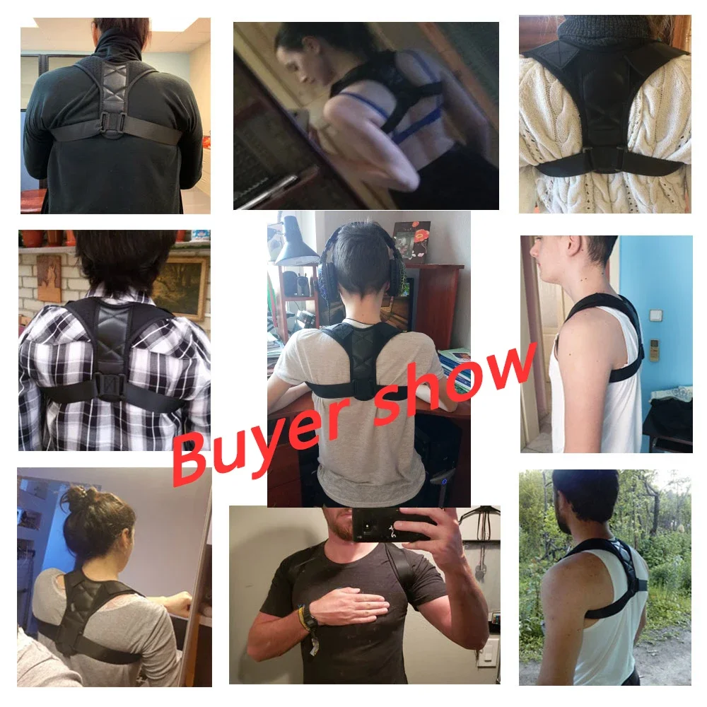 Women Back Shoulder Posture Corrector Adjustable Belt Spine Support Sport Back Neck Brace Posture Correction Support Belt