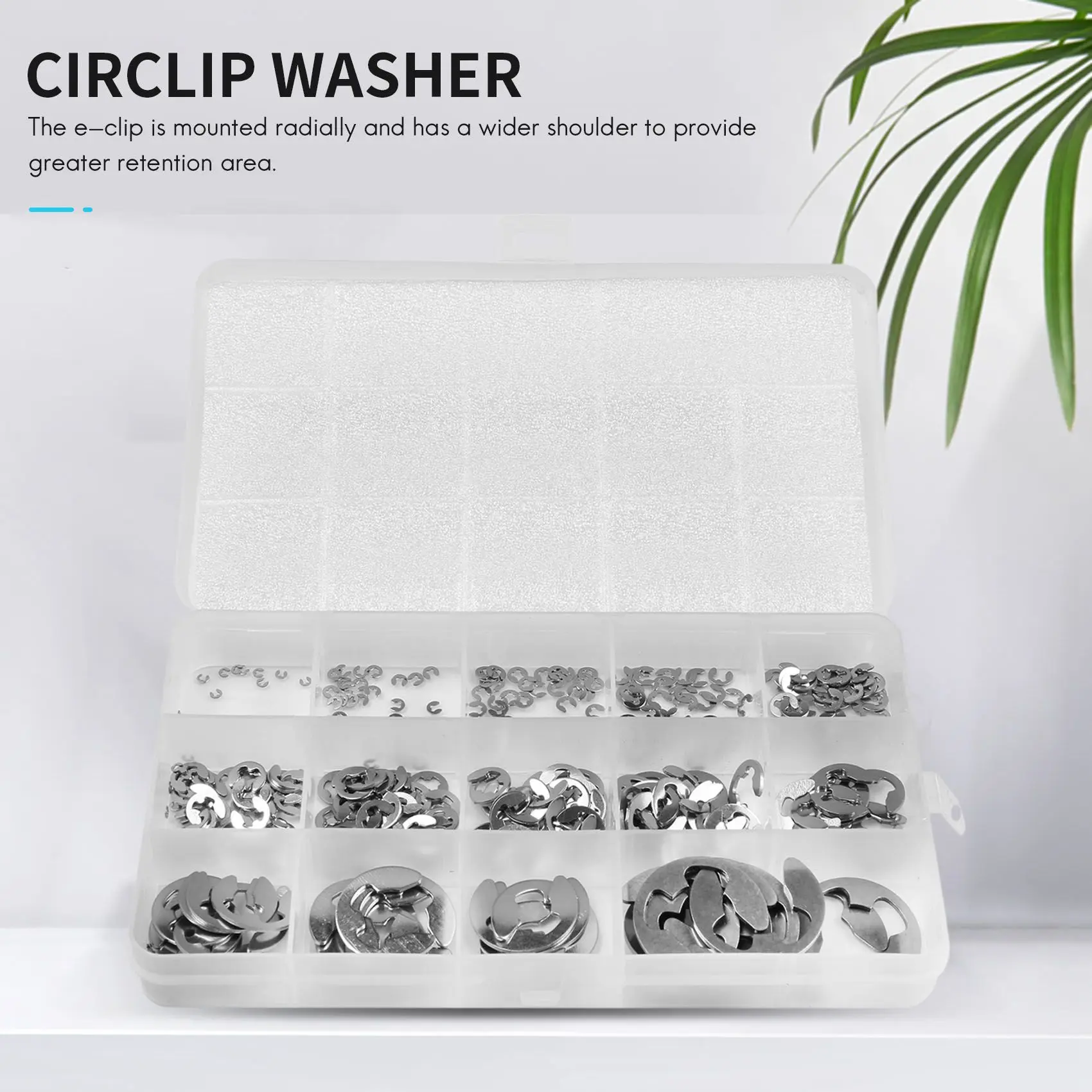 

AA81-290Pcs/Set E Clip Circlip Washer Assortment Kit Stainless Steel 1.2-15 Mm External Retaining Ring Clip For Pulleys Shaft