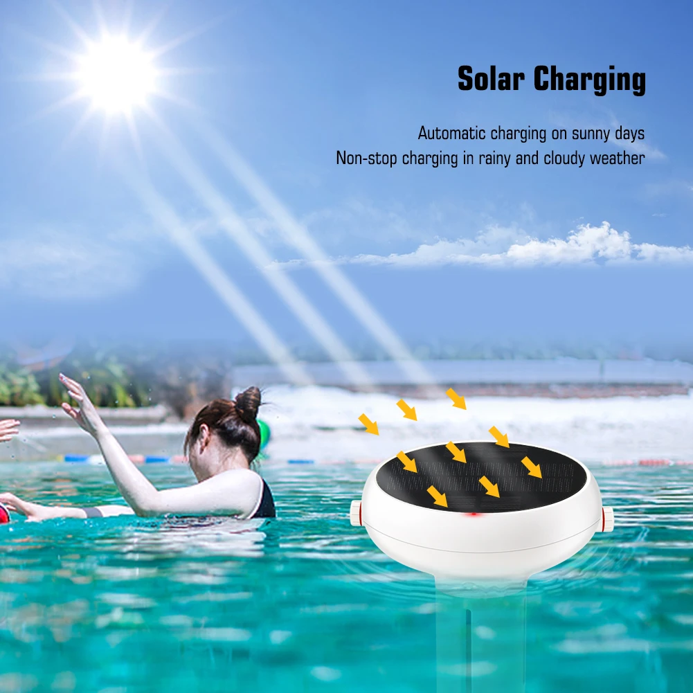 Yieryi WiFi Smart Chlorine Meter Solar Floating CL PH EC TDS ORP SALT Swimming Pool Water Quality Monitor Tester with Gateway