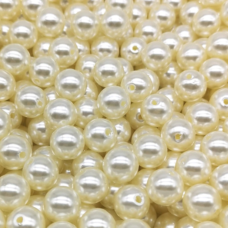 4-12mm Round ABS Cheap Shape Imitation Pearls White Beads Handmade DIY Bracelet Jewelry Accessories Making Wholesale