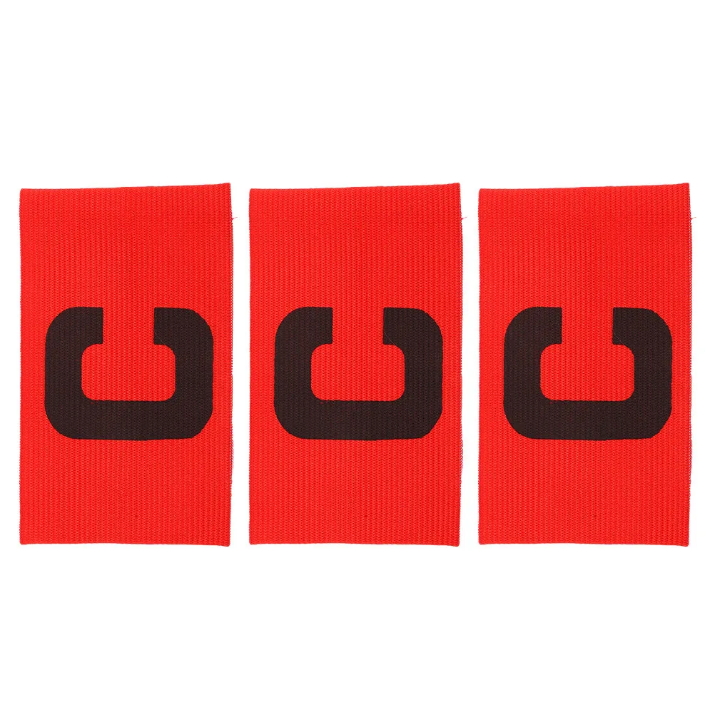 

3Pcs Adjustable Captain Armband for Football Soccer Teams Non-Slip Comfortable Fabric Team Leader Identification Red