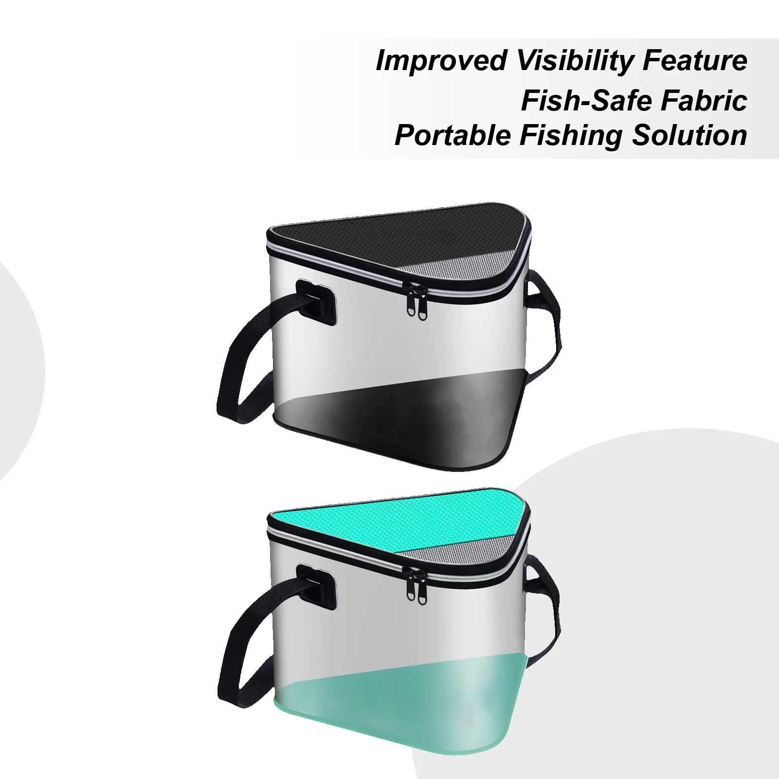 

Рыболовное ведро с ручкой для переноски, 12 л, складное ведро для захваты рыбы, пикников, кемпинга, вечеринок на открытом воздухе, рук, озер, морская лодка