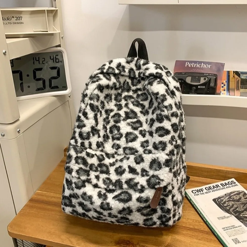 Fashion Portable Leopard Print Backpack Multi-functional Large Capacity Shoulder Bag Casual Backpack School Use