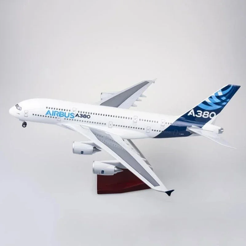 

1/160 Scale 50.5CM Airplane Airbus 380 A380 Prototype Airline Model W Light and Wheel Diecast Plastic Resin Plane For Collection