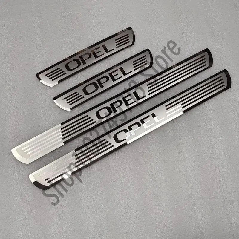 For opel astra zafira corsa Door Sill Scuff Plate Cover Trim Stainless Steel Threshold Pedal Styling Protect Car Accessories