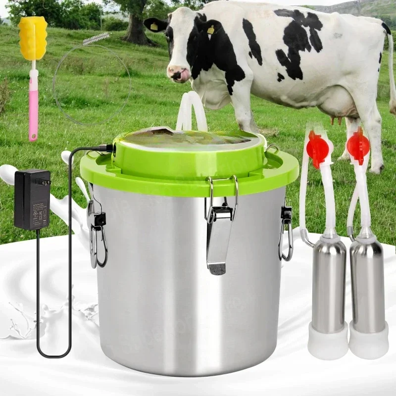 New Integrated Milking Machine for Cattle and Sheep, Portable Household Breast Pump with Charging and Plugging Functions 5L/10L