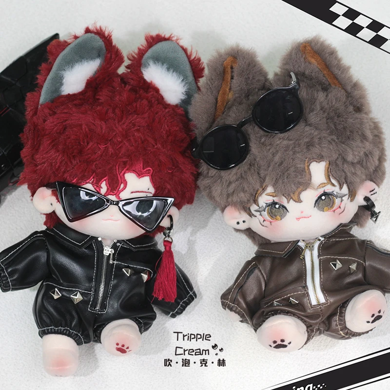 Speed Racing Racing Car Cool Fashion Rivet Leather Suit For 20cm Plushie Cotton Doll Clothes Accessories Anime Toy Kids Gifts