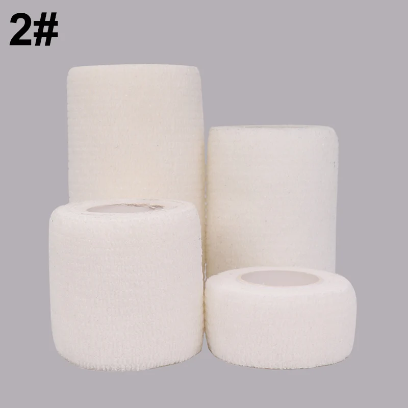 1Roll 2.5/5/7.5/10/15cm*4.8m Gauze Motion Bandage Self-adhesive Breathable Elastic Bandages for Sports Fixing Finger Wrist Leg