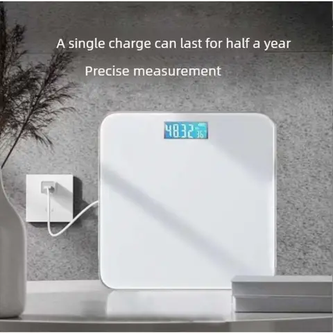 Mini Rechargeable Body Weight Scale Smart Digital Scale for Home Use Hidden Display Ideal for Weight Loss and Fitness