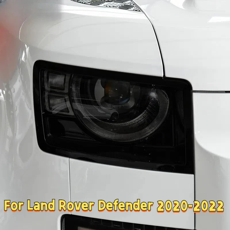 

For Land Rover Defender 2020-2022 Car Headlight Protective Film Headlamp Restoration Black Transparent TPU Sticker Accessorie