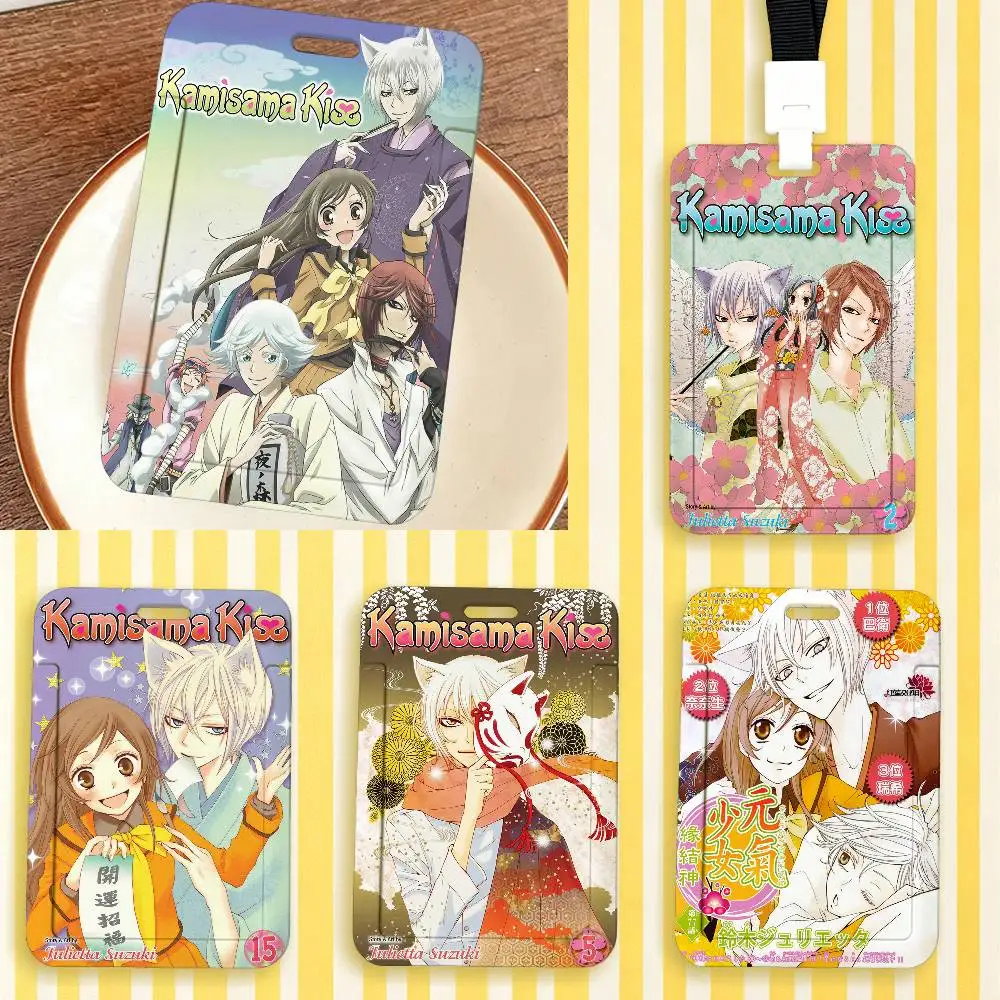

Anime Kamisama Kiss ID Card Sleeve Durable Work Card Holder With Neck Strap Business ID Cover For Employees