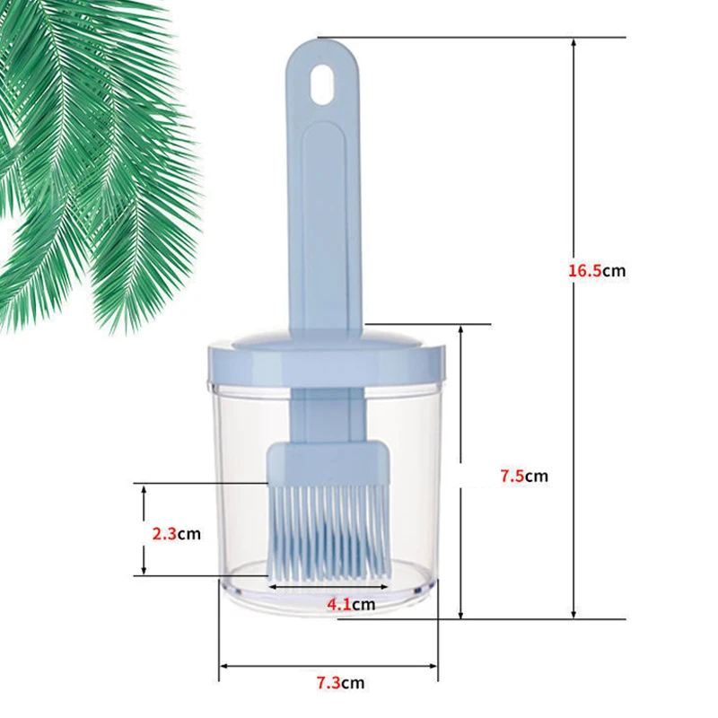 BBQ Silicone Oil Brush Integrated Type Heat Resistant Multipurpose Oil Dispenser Home Kitchen Food Cooking Sauce Creamy Brush