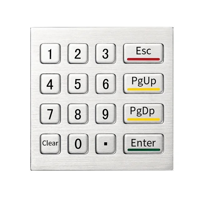 4x4 Matrix IP65 Waterproof Access control ATM Terminal Vending Machine Industrial Numeric Metal Keypad Stainless Steel Keyboard