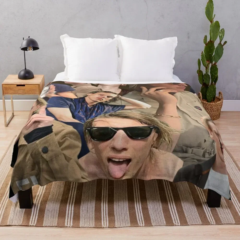 Jamie Campbell Bower collage Throw Blanket Single Winter beds Thin Blankets