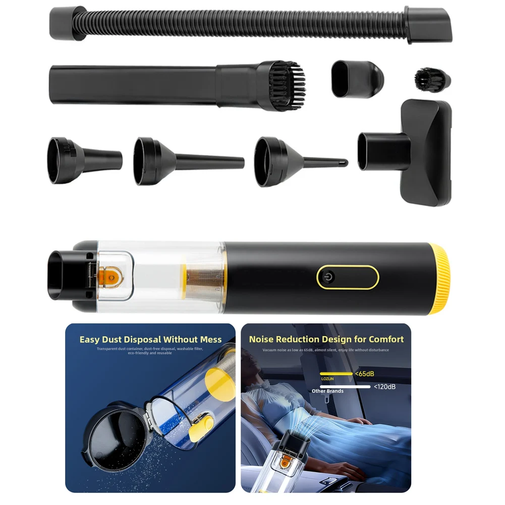 Car Vacuum Cleaner 303x56mm Cordless Handheld Vacuum for Cars Homes Offices and Multi Purpose Cleaning Without Power Cord