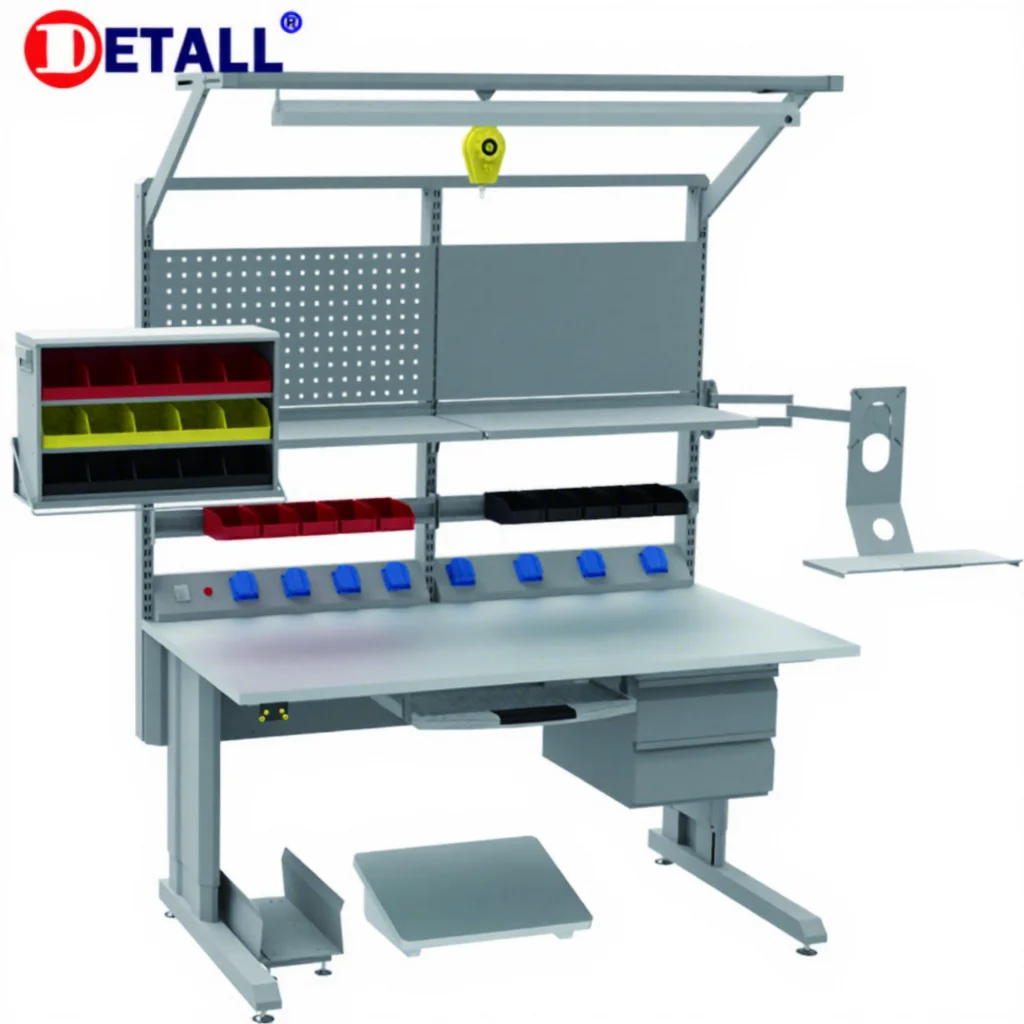 Industrial Modular Static Dissipative Workbench with Engine for Warehouse Cleanroom and Laboratory Use Professional Worktable