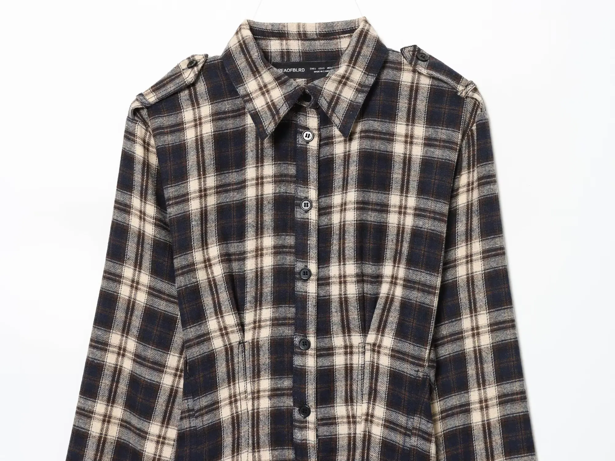 Frauen Frühling Herbst Vintage Casual Plaid Print Lange Kleid Weibliche Volle Hülse Taste Kleid Dame Elegante Falten Dünnes Hemd Kleider