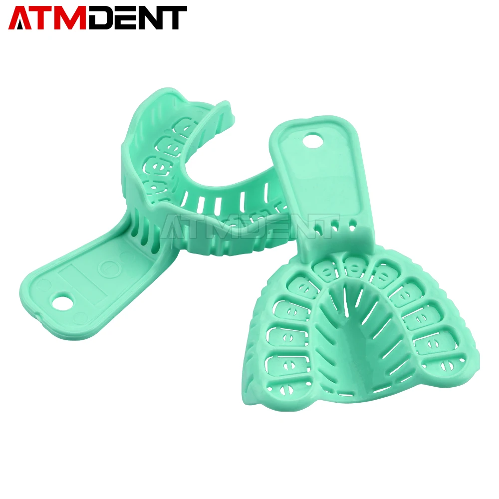 6Pcs/Set Dental Impression Plastic Tray S/M/L Dental Implant Tray Full Mouth Removable Partial Mold Tray Easy To Fold