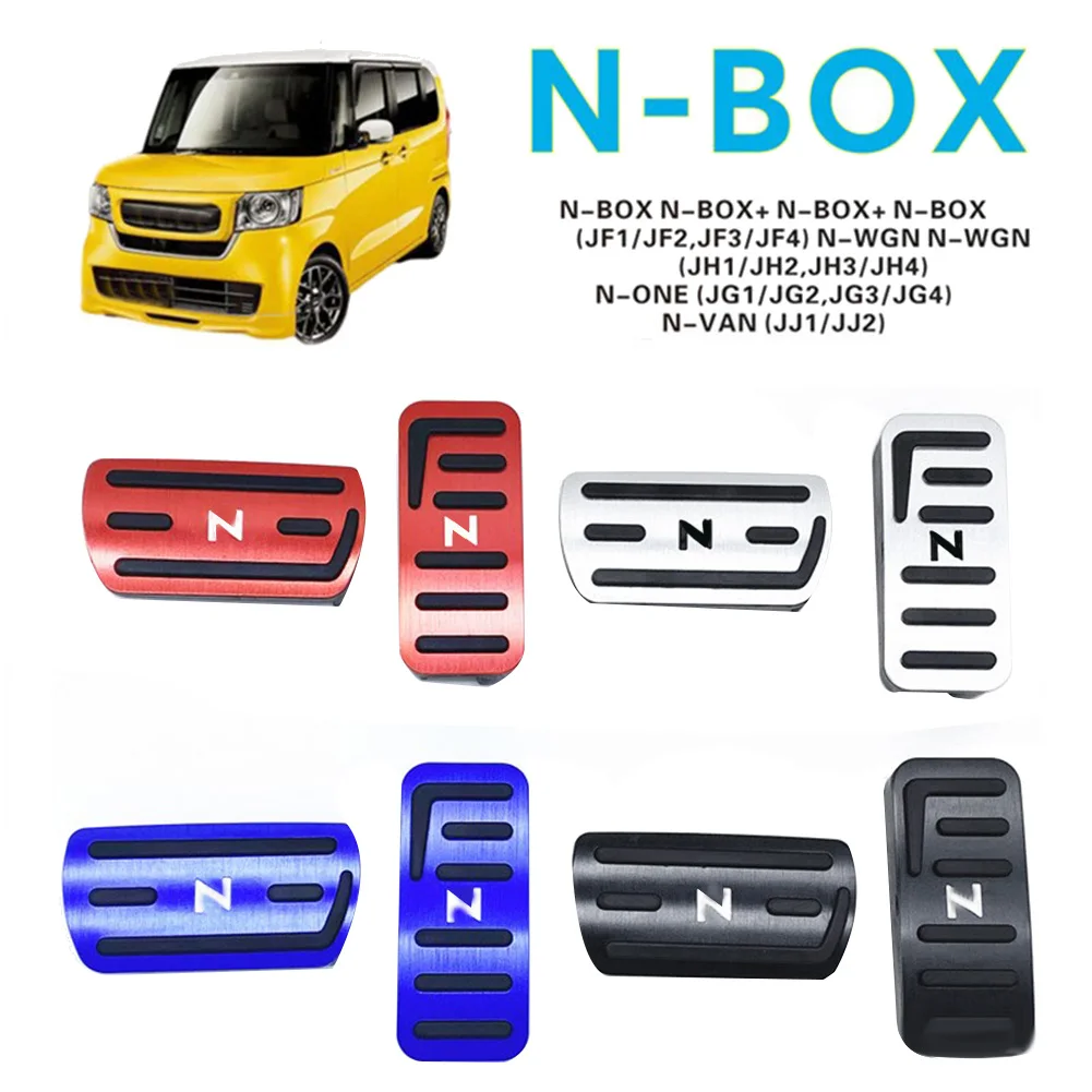 Black Gas Accelerator Pedal and Break Pedal Cover Non-Slip for Honda N-BOX N-VAN N-WGN N-ONE JF JH JG JJ