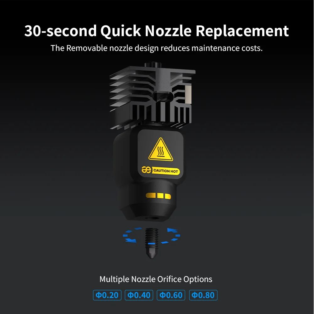 Nowy zestaw Hotendu New Phaetus X2D H2C Lewy P2S H2S Conch M4 z końcówką z węglika spiekanego do drukarki 3D Bambulab A1 H2D H2S X2D — zdjęcie produktu 5
