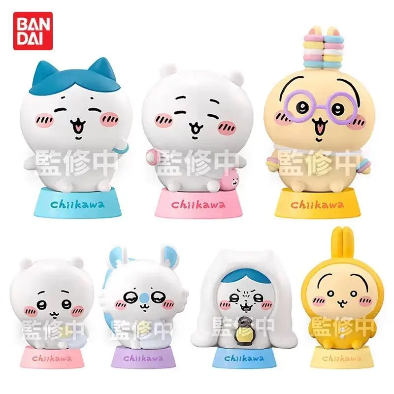 Bandai Chiikawa Anime Night Light Figure Shokugan Usagi Hachiware Cute Mini Collectible Desktop Bedroom Lamp For Anime Fans view 5