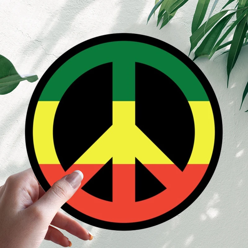 

Интересные музыкальные автомобильные наклейки Peace Jamaica, мотоциклетная виниловая наклейка, водонепроницаемое ветровое стекло, автомобильные аксессуары # S90143