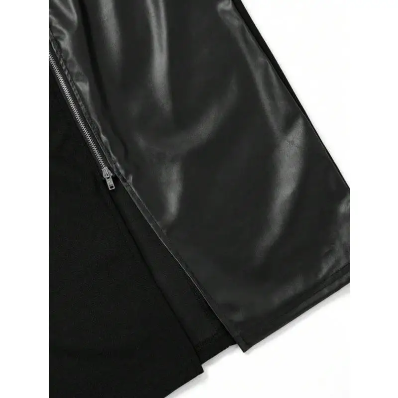 R 63 a 94303 جديد إمرأة Bla ort Sve بولي Leather الجلود المرقعة الشتاء ملابس رياضية كاجوال مجموعة سبعة Sve طويلة الخريف #4