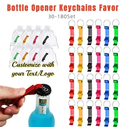 30-180Set Customizable Bottle Openers Thank You Wedding Favors for Guest Beer Opener Keychain for Birthday Baby Shower Souvenirs