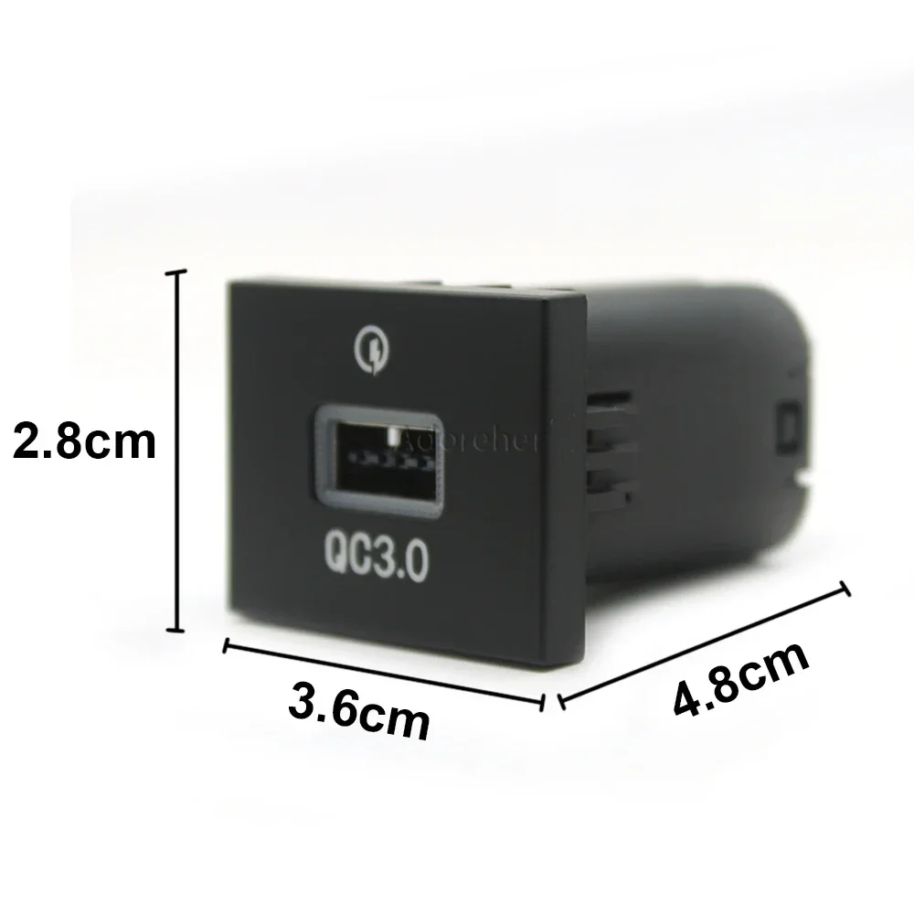 For Ford Focus 2 Mk2 2004-2010 Car Accessories 1pc Dual USB Charger QC3.0 Socket Fast Charge Power Outlet Switch