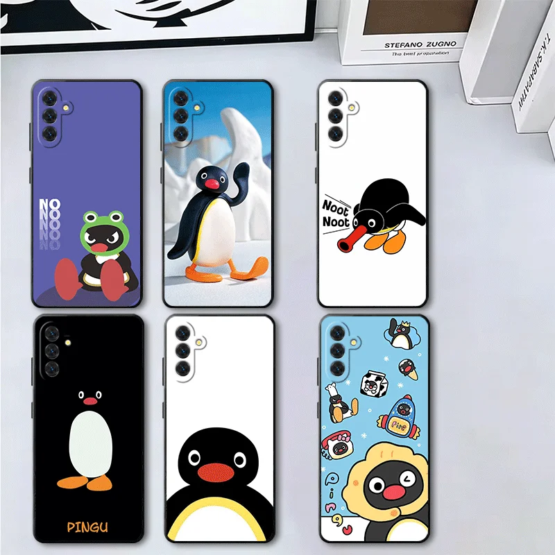 Cartoon P-Pingu Penguin Soft Phone Case for Samsung A17 A37 A57 A16 A26 A36 A56 A15 A25 A35 A55 A14 A24 A34 A54 A13 A23 A33 A53