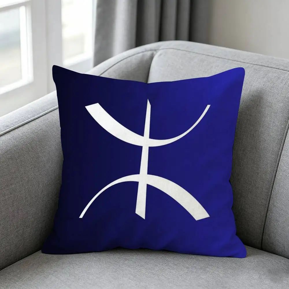 ART-t Amazigh Berber Flag Pillow cover Soft Microfiber Pillowcase Home Sofa Decor Surprise Decorative printed.