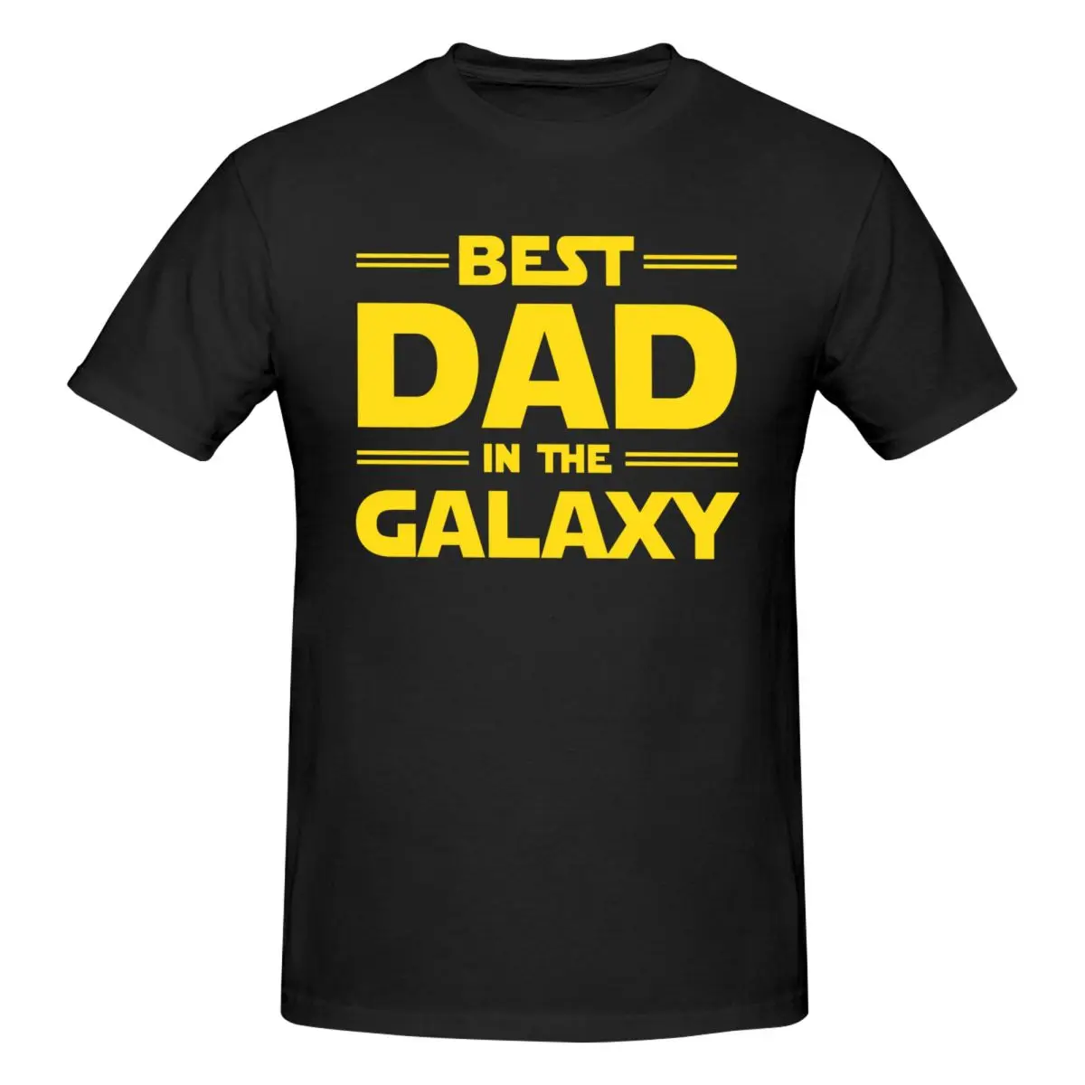 

Men Best Dad In The Galaxy Father's Day Gift T Shirt Streetwear Oversized Cotton Crewneck Sleeve Custom Tshirt Men