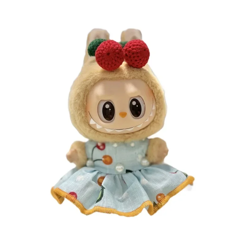 17 سنتيمتر Labubu ملابس الطفل الملحقات الطرفية تنورة الأميرة قبعة صندوق أعمى الملابس فقط