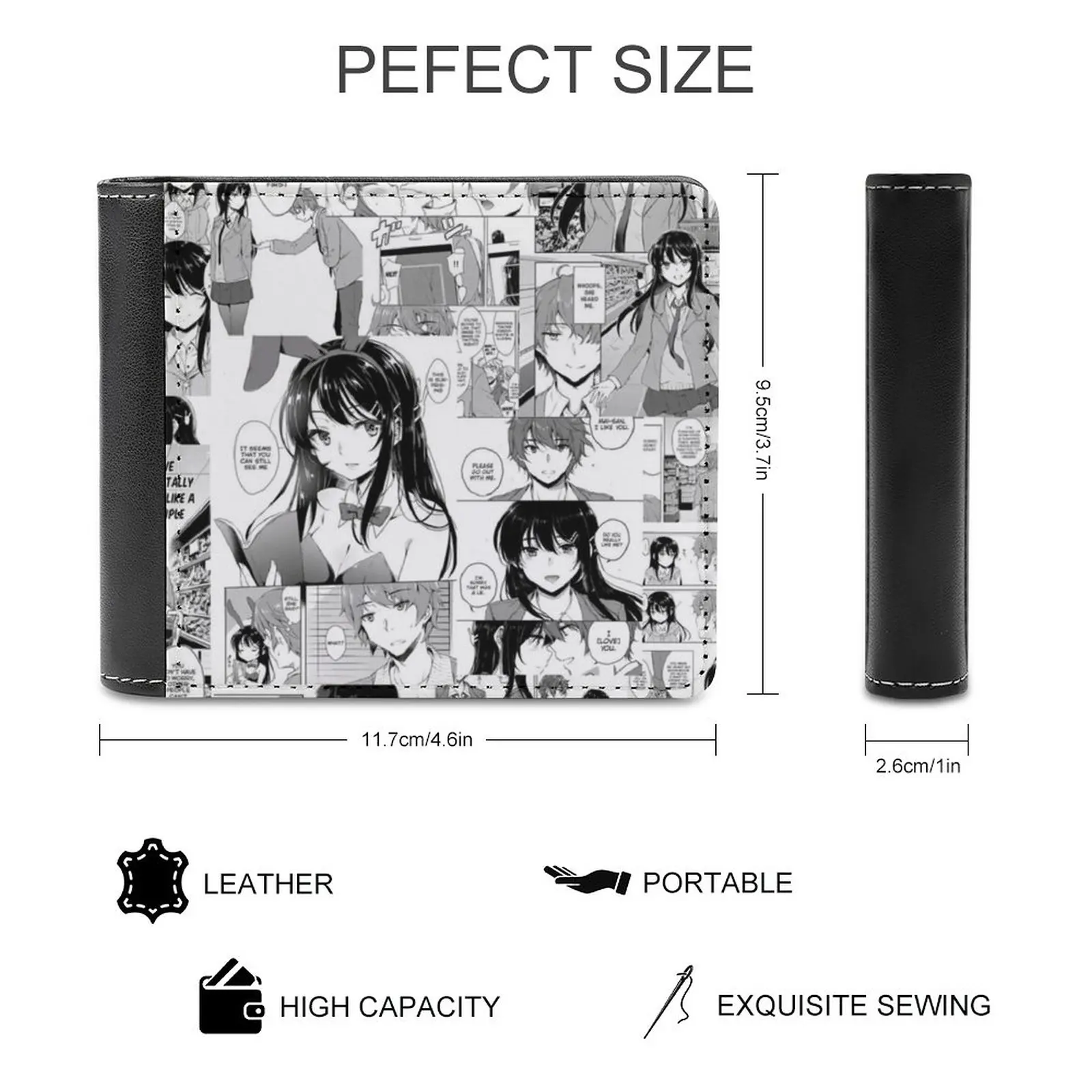 Rascal Does Not Dream Of Bunny Girl Senpai Manga Collage Business Men Wallets Small Money Purses New Design Dollar Price Top